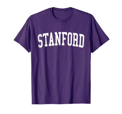 Stanford Ca Distressed White T-Shirt - Fun Novelty Design for Adults - T-Shirt, Sweatshirt, Hoodie