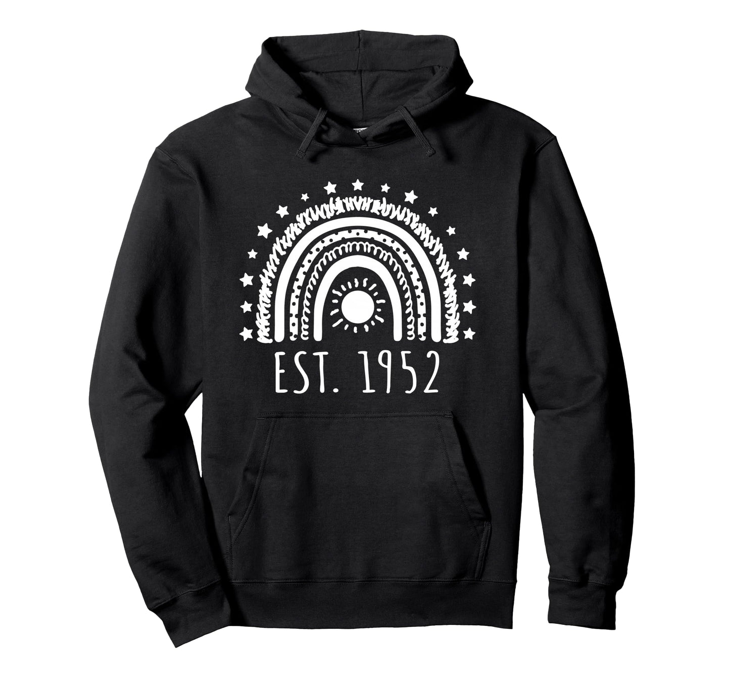 Est 1952 Rainbow Established 1952 Hoodie - Casual Everyday Wear Men Women - T-Shirt, Sweatshirt, Hoodie