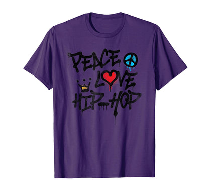Peace Love Hip Hop Dancing T-Shirt - Aesthetic Graphic for Adults - T-Shirt, Sweatshirt, Hoodie