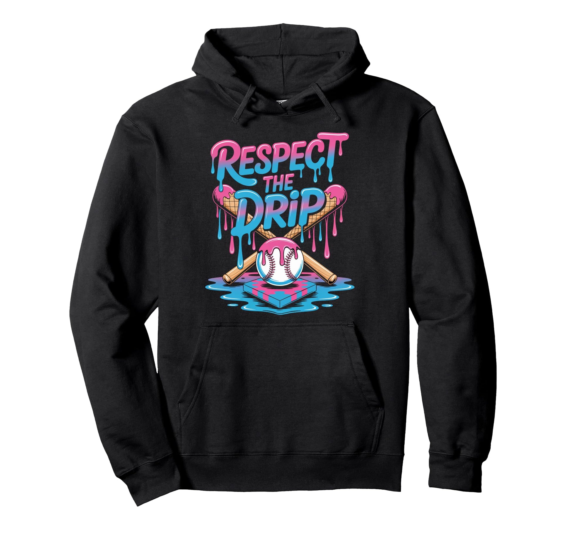 Respect Drip Ice Cream Drip Game Hoodie - Aesthetic Graphic for Adults - T-Shirt, Sweatshirt, Hoodie