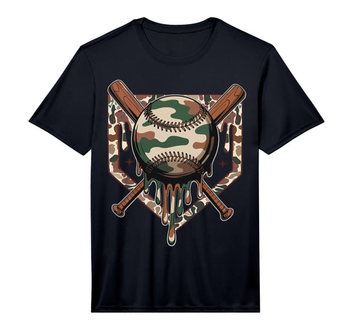 Baseball Drip Ice Cream Dripping T-Shirt - Unique Graphic Men Women - T-Shirt, Sweatshirt, Hoodie