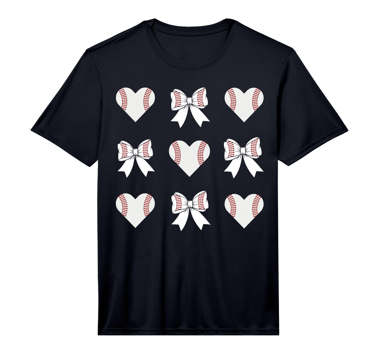 Mens Baseball Mom Heart Coquette Bow T-Shirt - Aesthetic Graphic Men Women - T-Shirt, Sweatshirt, Hoodie
