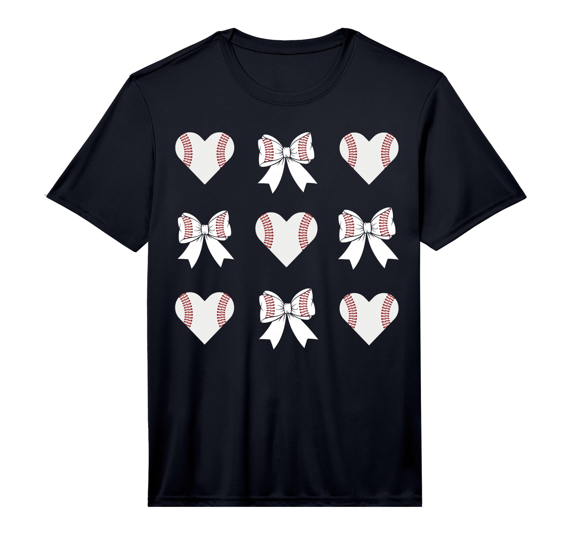 Mens Baseball Mom Heart Coquette Bow T-Shirt - Aesthetic Graphic Men Women - T-Shirt, Sweatshirt, Hoodie