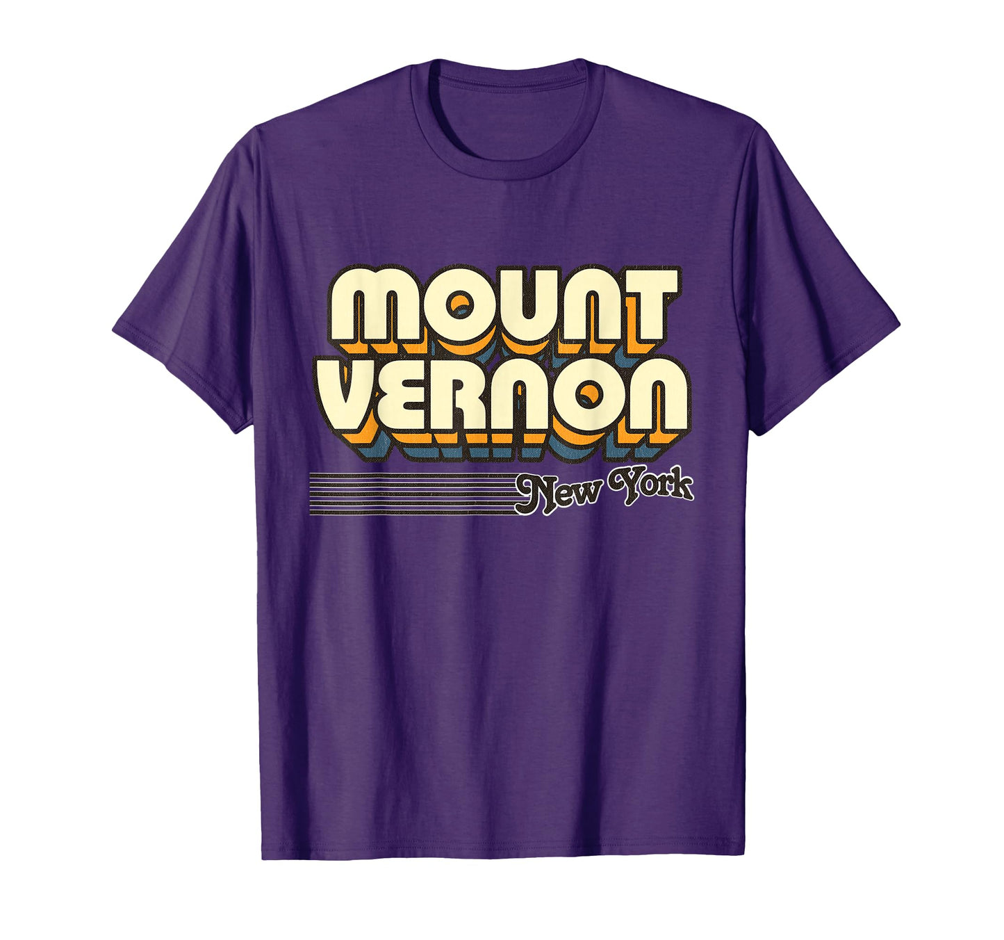 Mount Vernon New York Stripes T-Shirt - Fun Novelty Design for Adults - T-Shirt, Sweatshirt, Hoodie