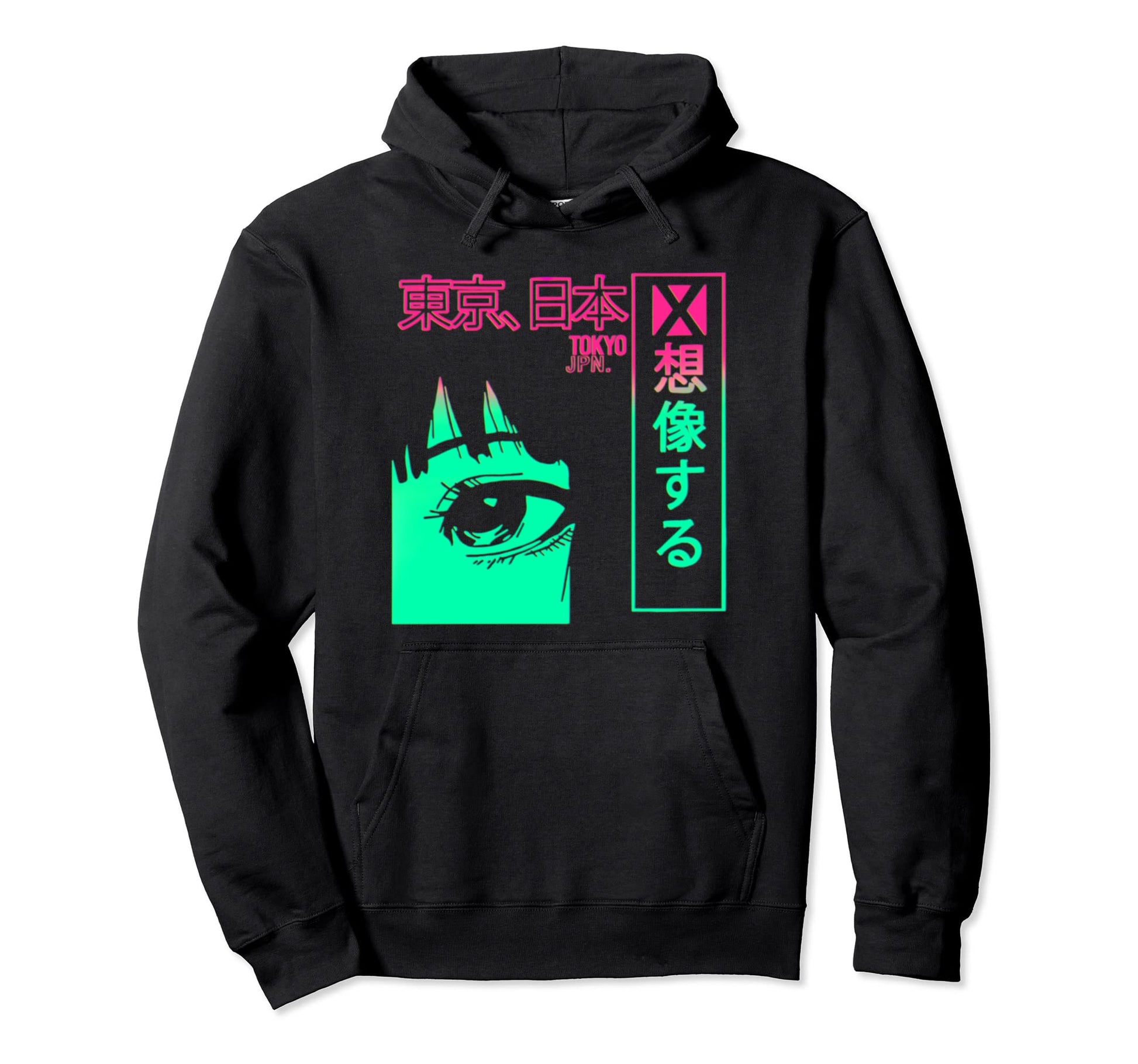 Vaporwave Aesthetic Anime Harajuku Hoodie - Aesthetic Graphic for Adults - T-Shirt, Sweatshirt, Hoodie
