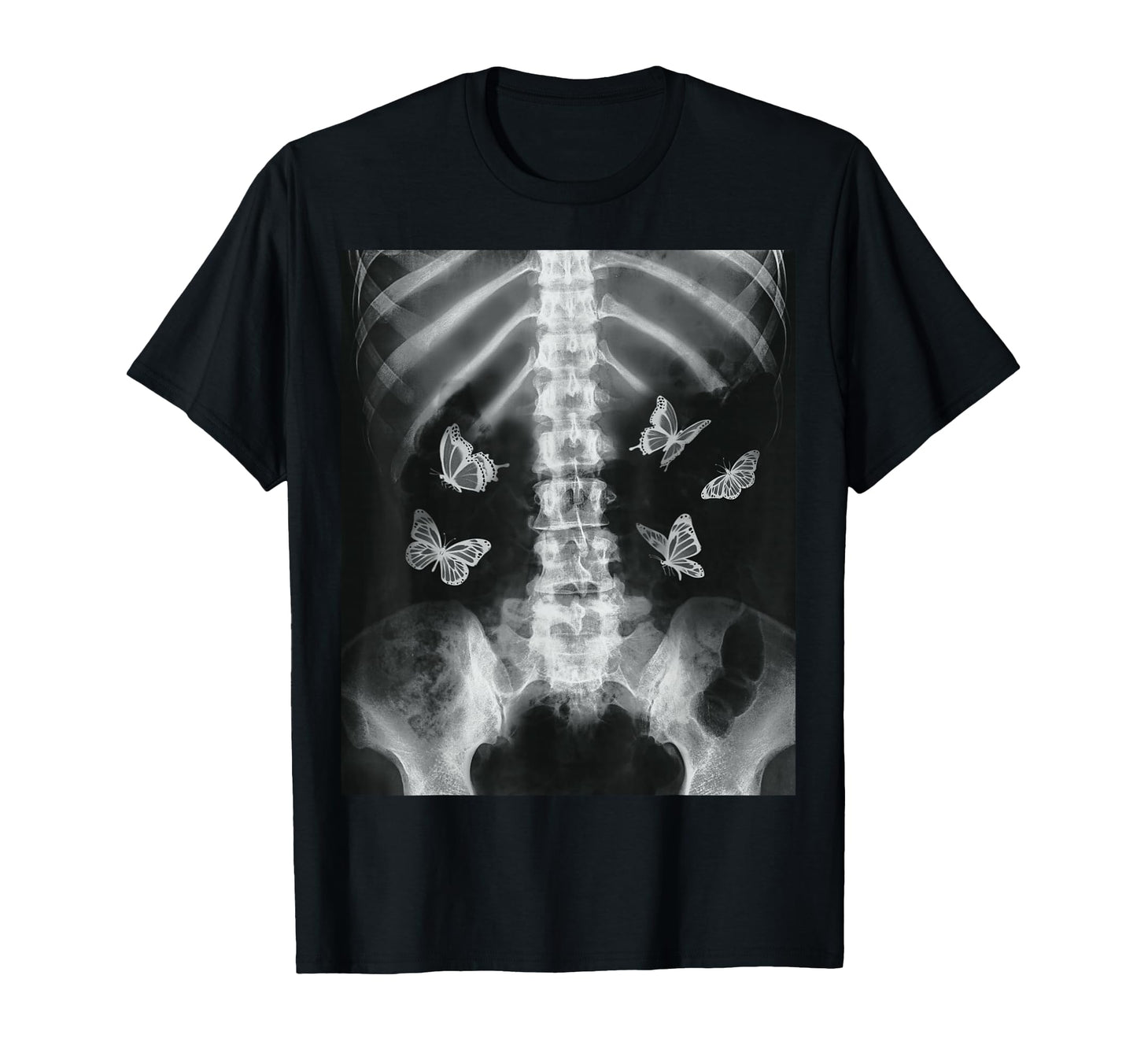Egirl Skeleton Xray Butterfly Harajuku T-Shirt - Novelty Apparel Men Women - T-Shirt, Sweatshirt, Hoodie