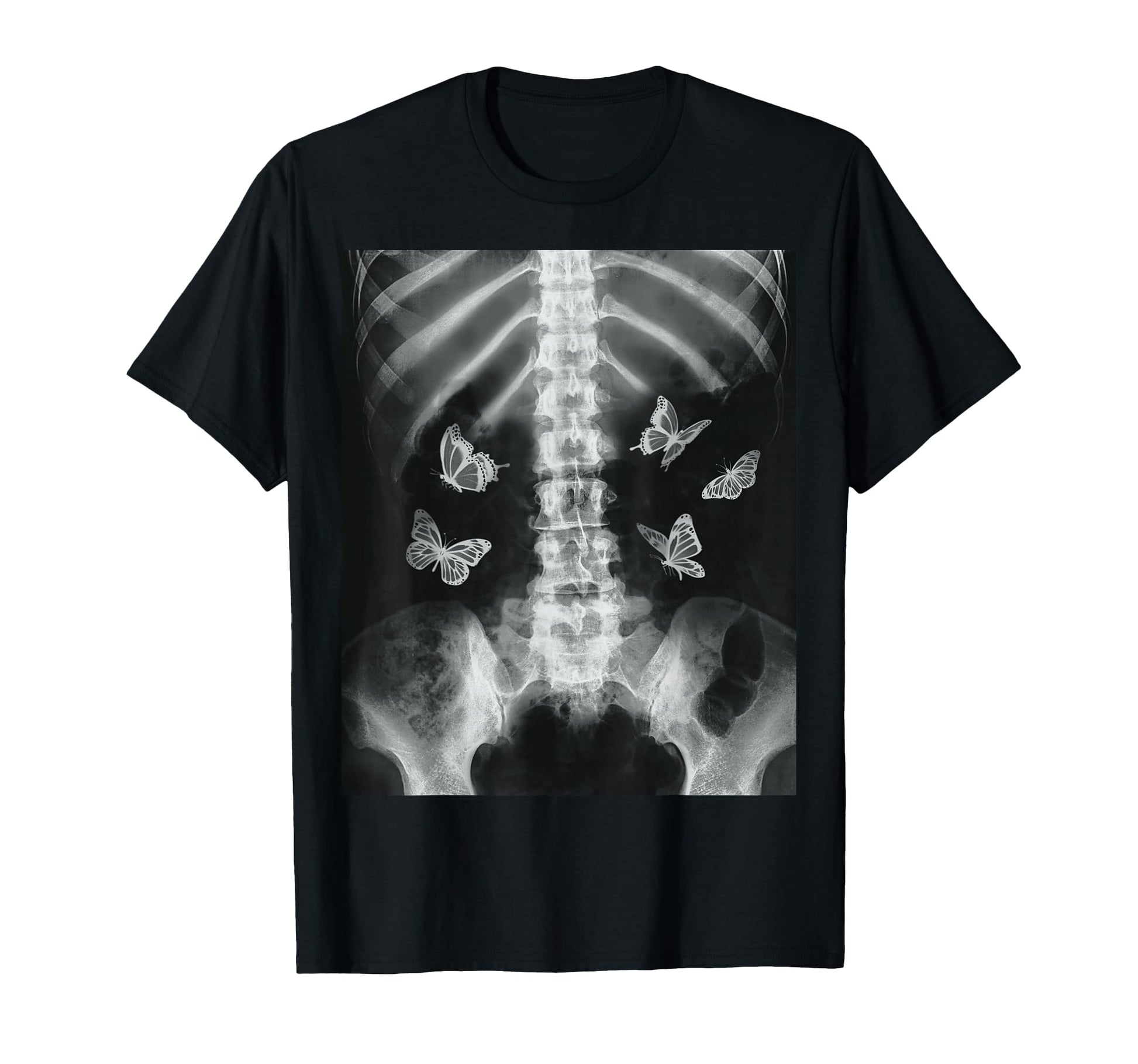 Egirl Skeleton Xray Butterfly Harajuku T-Shirt - Novelty Apparel Men Women - T-Shirt, Sweatshirt, Hoodie