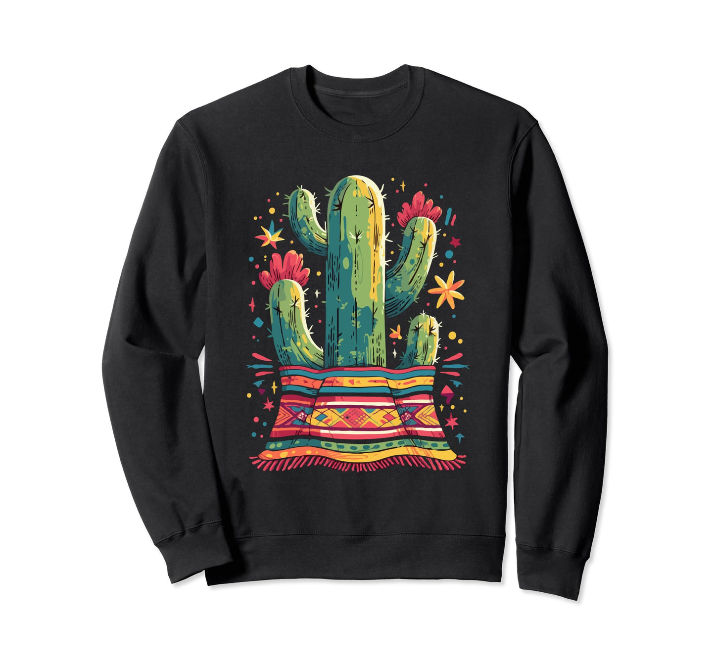 Cactus Serape Succulent Plant Cacti Sweatshirt - Minimalist Print Unisex - T-Shirt, Sweatshirt, Hoodie