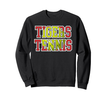 Tigers Tennis Mom Game Day Sweatshirt - Aesthetic Graphic for Adults - T-Shirt, Sweatshirt, Hoodie