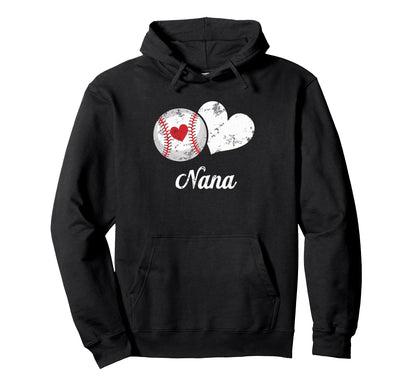 Heart Baseball Nana Fan Life Sweatshirt - Streetwear Style for Adults - T-Shirt, Sweatshirt, Hoodie