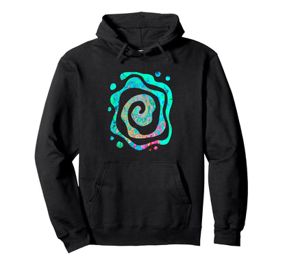 Groovy Abstract Turquoise Rainbow Hoodie - Streetwear Style Men Women - T-Shirt, Sweatshirt, Hoodie
