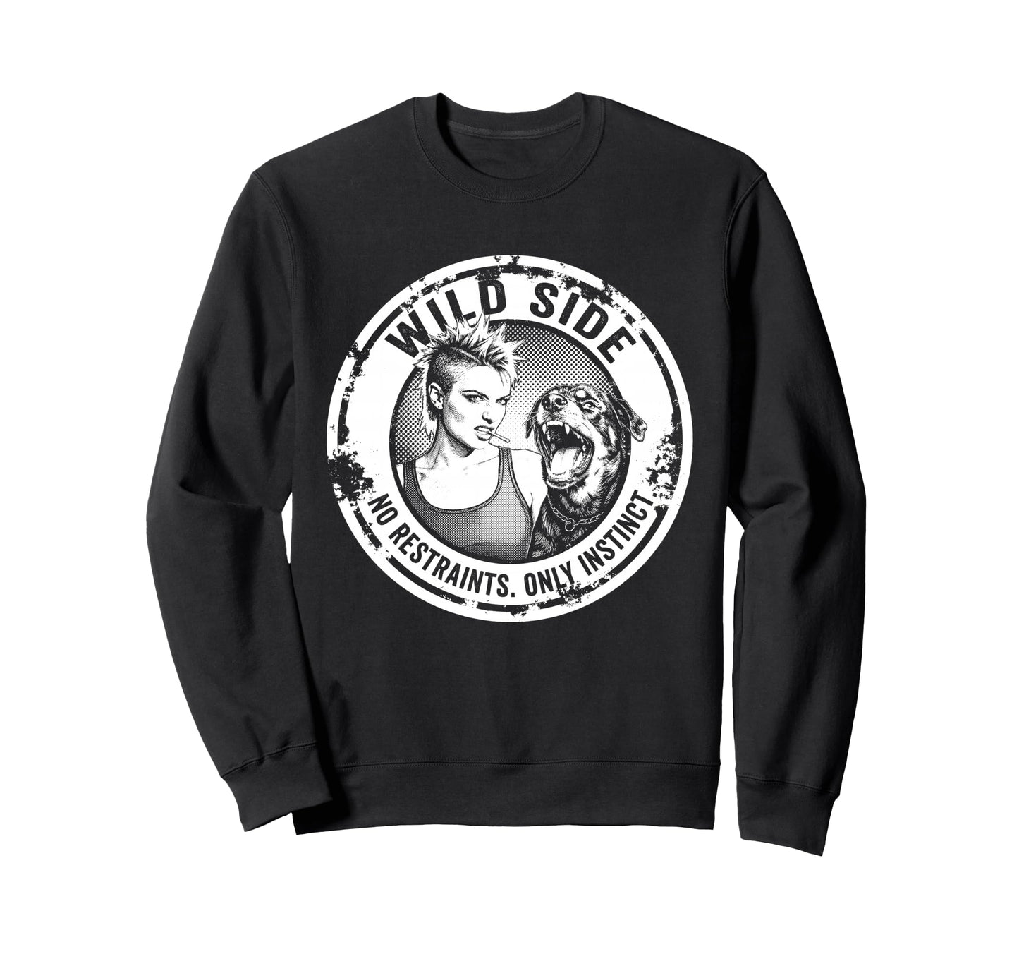 Punk And Dog 90S Grunge Badge Sweatshirt - Streetwear Style Men Women - T-Shirt, Sweatshirt, Hoodie
