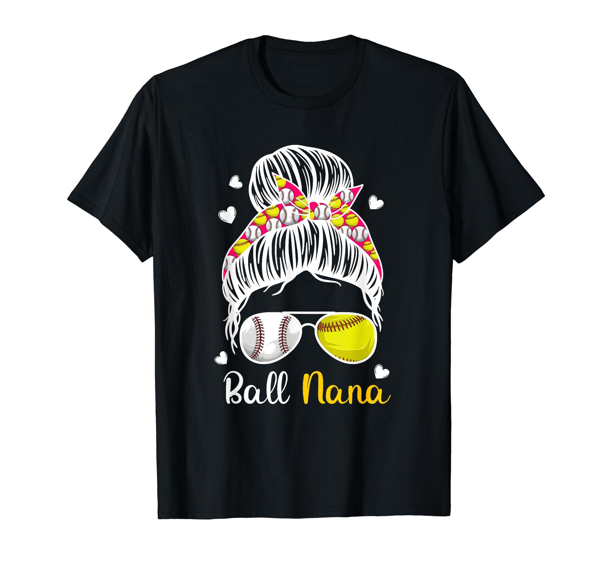Ball Nana Costume Sunglasses Softball T-Shirt - Trendy Graphic for Adults - T-Shirt, Sweatshirt, Hoodie