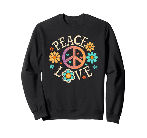 60S 70S Groovy Hippie Flowers Sweatshirt - Aesthetic Graphic Men Women - T-Shirt, Sweatshirt, Hoodie