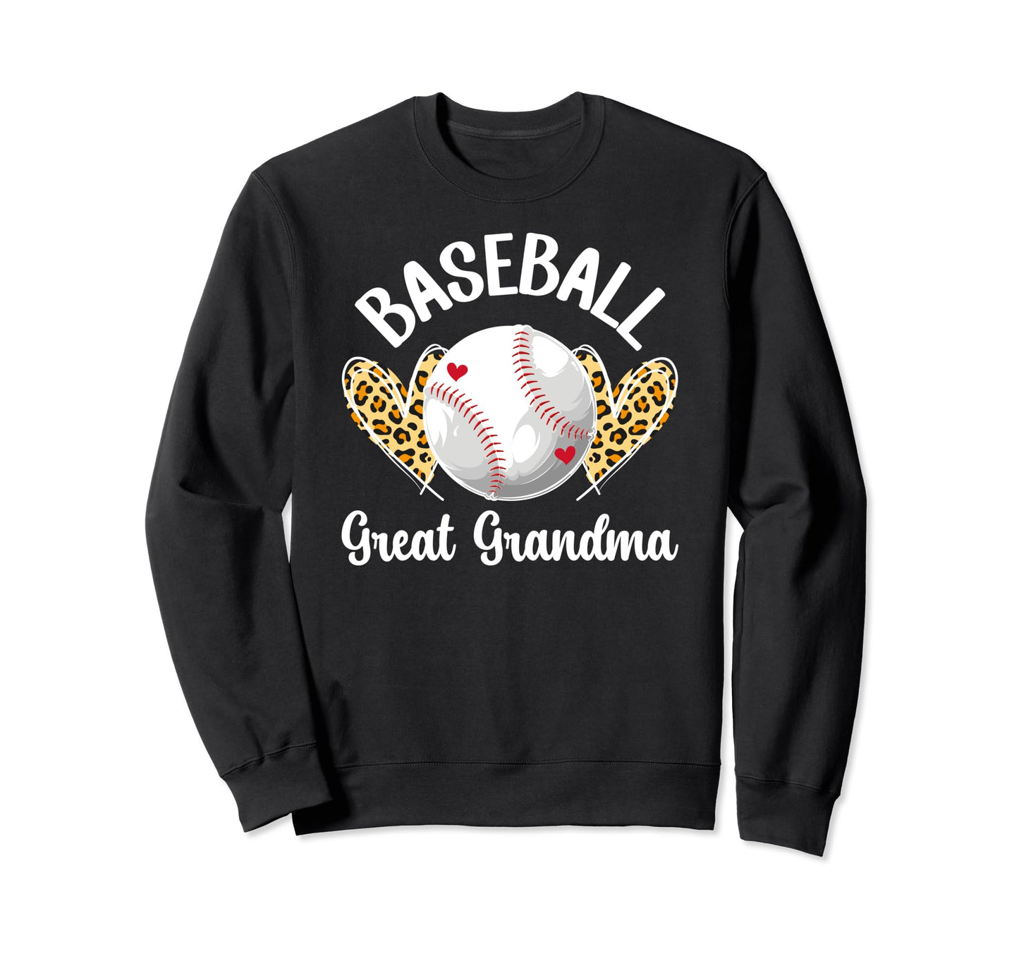 Baseball Great Grandma Hearts Sweatshirt - Custom Art Print Men Women - T-Shirt, Sweatshirt, Hoodie