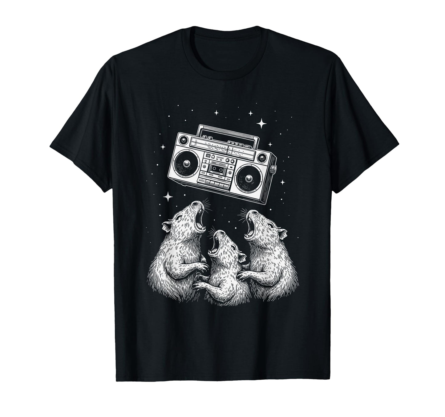 Singing Rats Boombox Space Vibe 80S T-Shirt - Aesthetic Graphic Men Women - T-Shirt, Sweatshirt, Hoodie
