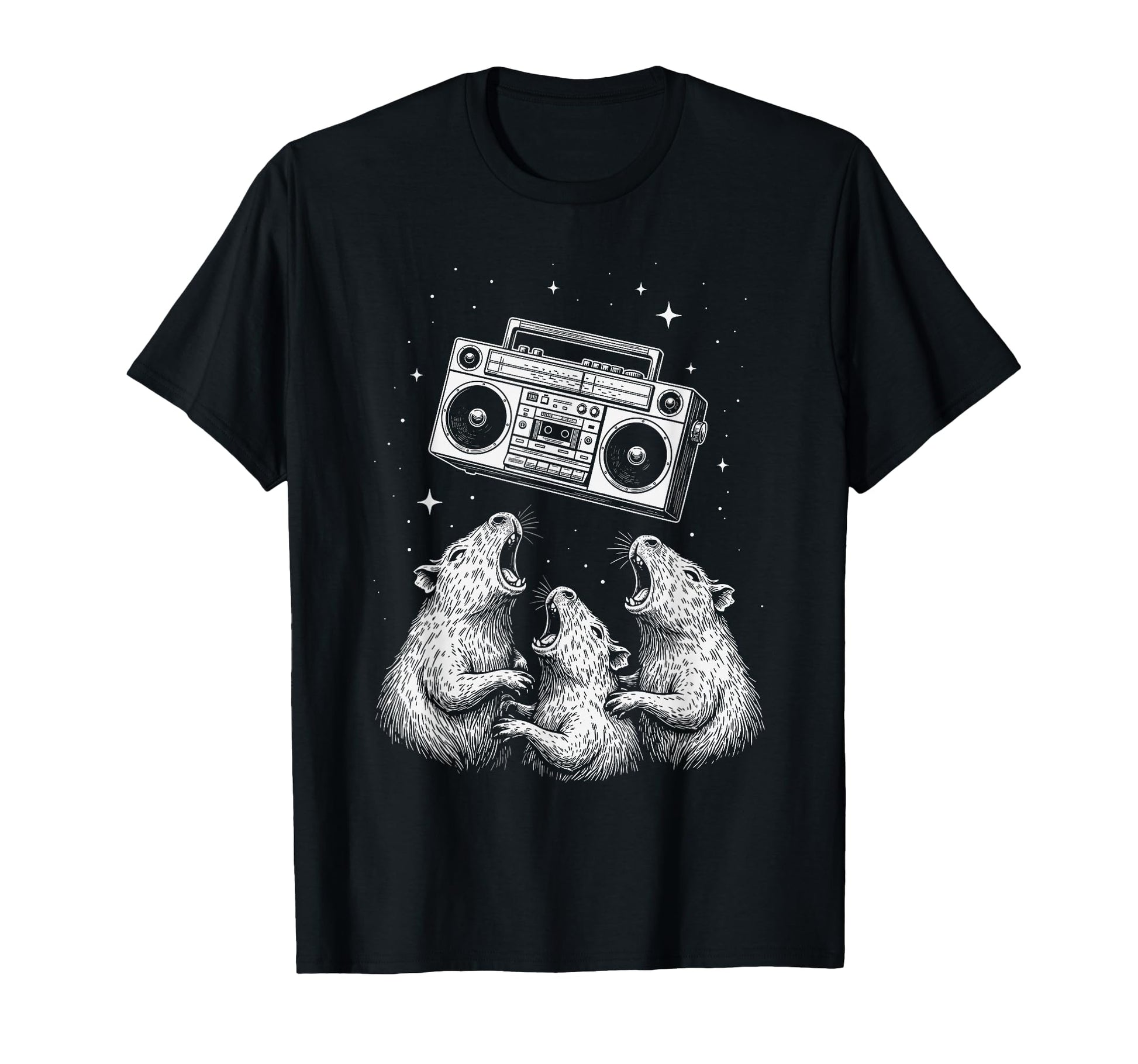Singing Rats Boombox Space Vibe 80S T-Shirt - Aesthetic Graphic Men Women - T-Shirt, Sweatshirt, Hoodie