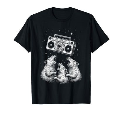 Singing Rats Boombox Space Vibe 80S T-Shirt - Aesthetic Graphic Men Women - T-Shirt, Sweatshirt, Hoodie