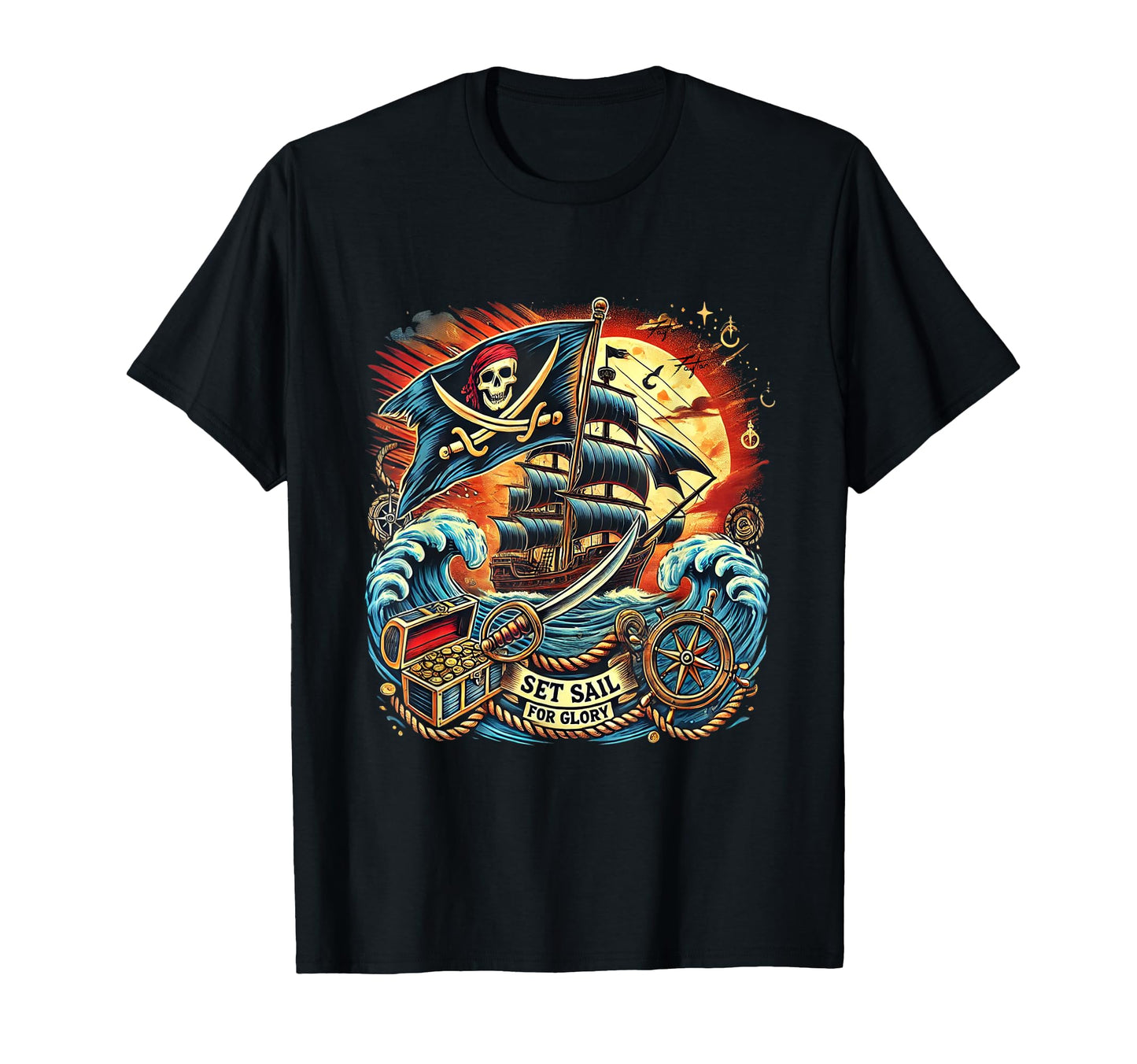 Pirate Live Free Japan Vaporwave T-Shirt - Aesthetic Graphic for Adults - T-Shirt, Sweatshirt, Hoodie