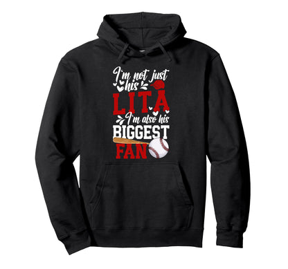 His Biggest Fan Baseball Lita Hoodie - Minimalist Print for Adults - T-Shirt, Sweatshirt, Hoodie