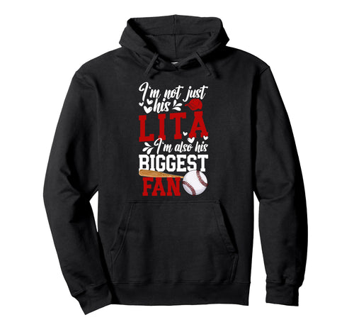His Biggest Fan Baseball Lita Hoodie - Minimalist Print for Adults - T-Shirt, Sweatshirt, Hoodie