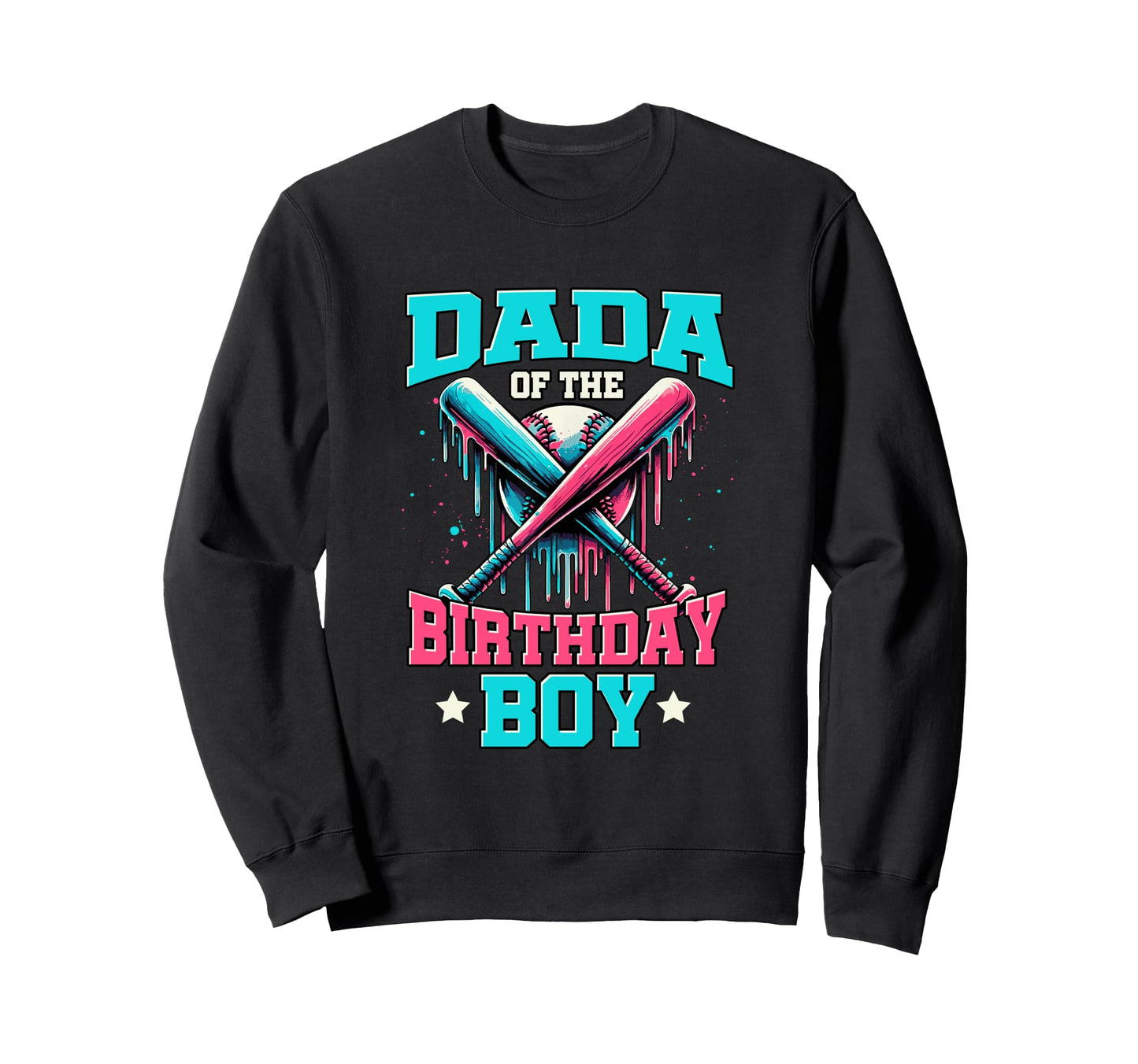 Dada Birthday Baseball Ice Cream Sweatshirt - Custom Art Print Unisex - T-Shirt, Sweatshirt, Hoodie