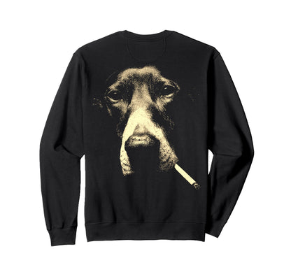 Great Dane Smoking Cigarette Grunge Sweatshirt - Graphic Print for Adults - T-Shirt, Sweatshirt, Hoodie