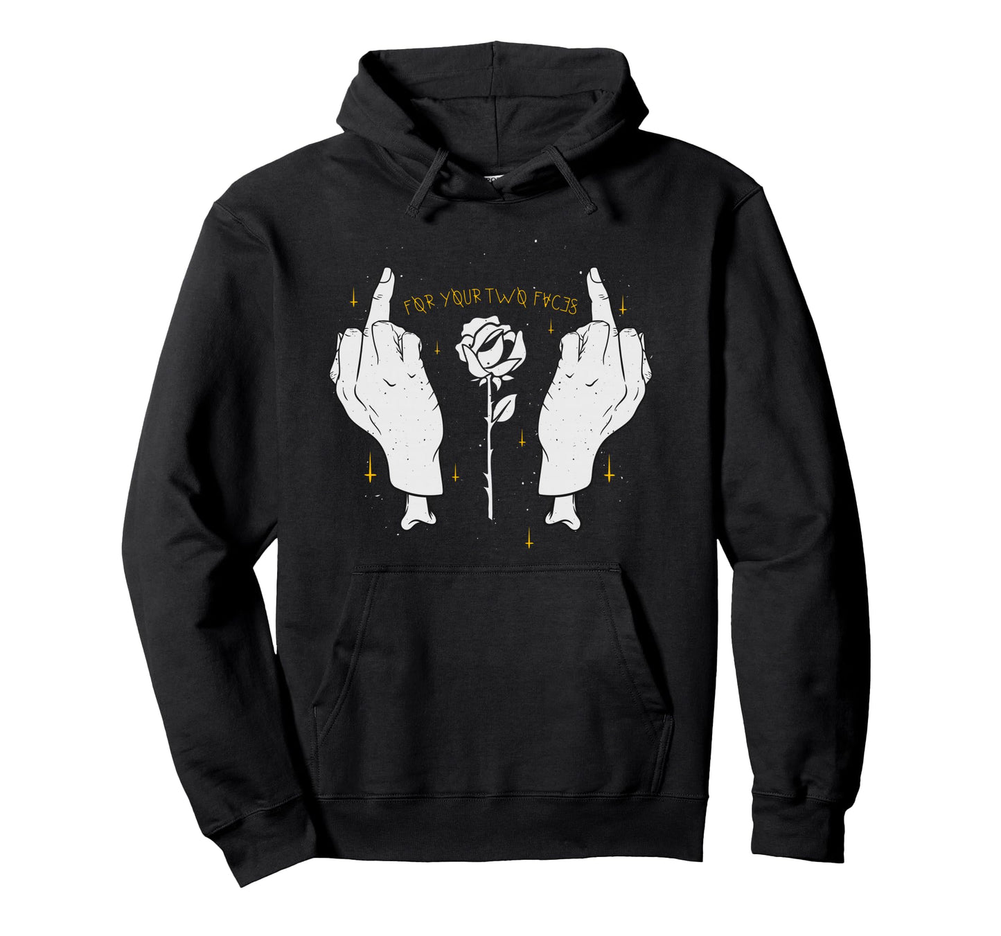 Your Two Faces Aesthetic Edgy Streetwear Hoodie - Custom Art Print Unisex - T-Shirt, Sweatshirt, Hoodie