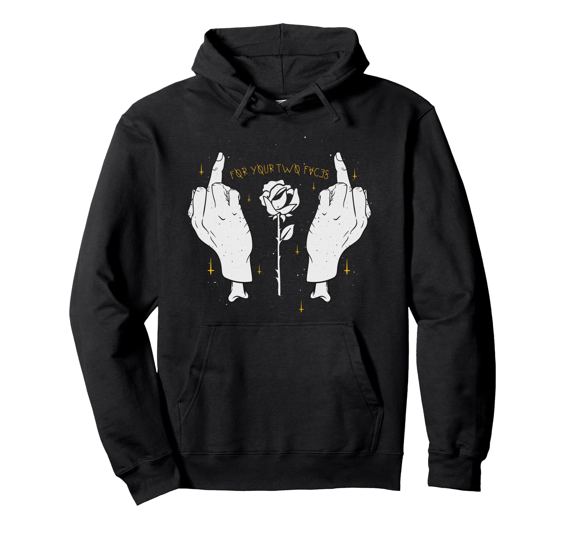 Your Two Faces Aesthetic Edgy Streetwear Hoodie - Custom Art Print Unisex - T-Shirt, Sweatshirt, Hoodie
