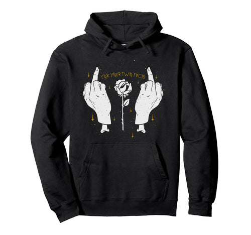 Your Two Faces Aesthetic Edgy Streetwear Hoodie - Custom Art Print Unisex - T-Shirt, Sweatshirt, Hoodie