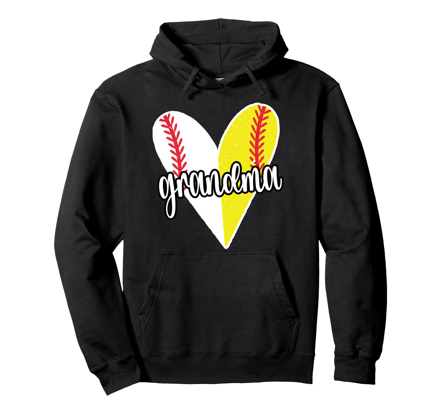 Baller Grandma Proud Softball Hoodie - Casual Everyday Wear Unisex - T-Shirt, Sweatshirt, Hoodie