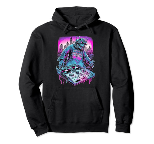 Vaporwave Aesthetic Synthwave Electro Hoodie - Custom Art Print Men Women - T-Shirt, Sweatshirt, Hoodie