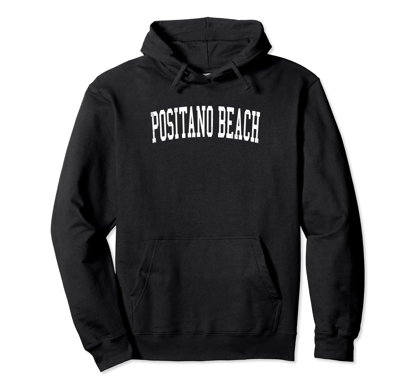 Positano Distressed White Varsity Hoodie - Unique Graphic Men Women - T-Shirt, Sweatshirt, Hoodie