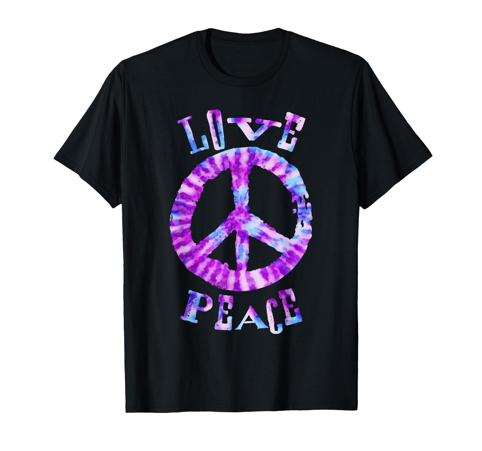 Peace Sign Love 60S 70S Tie Die Costume T-Shirt - Unique Graphic Men Women - T-Shirt, Sweatshirt, Hoodie