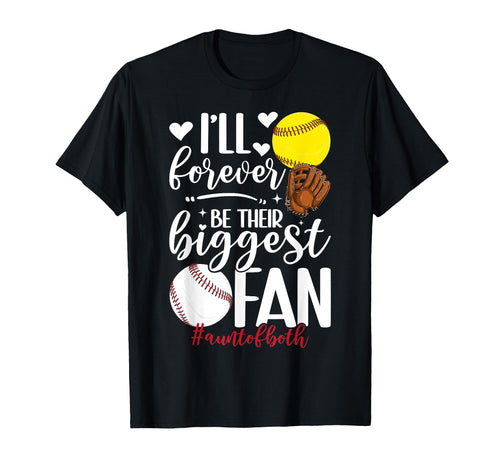 Their Biggest Fan Aunt Both Baseball T-Shirt - Minimalist Print for Adults - T-Shirt, Sweatshirt, Hoodie