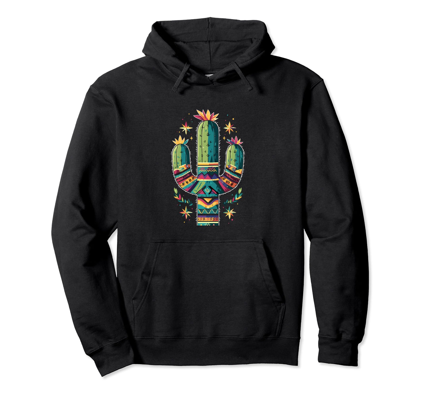 Cactus Serape Succulent Plant Cacti Hoodie - Casual Everyday Wear Unisex - T-Shirt, Sweatshirt, Hoodie