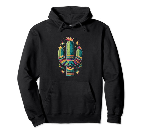Cactus Serape Succulent Plant Cacti Hoodie - Casual Everyday Wear Unisex - T-Shirt, Sweatshirt, Hoodie