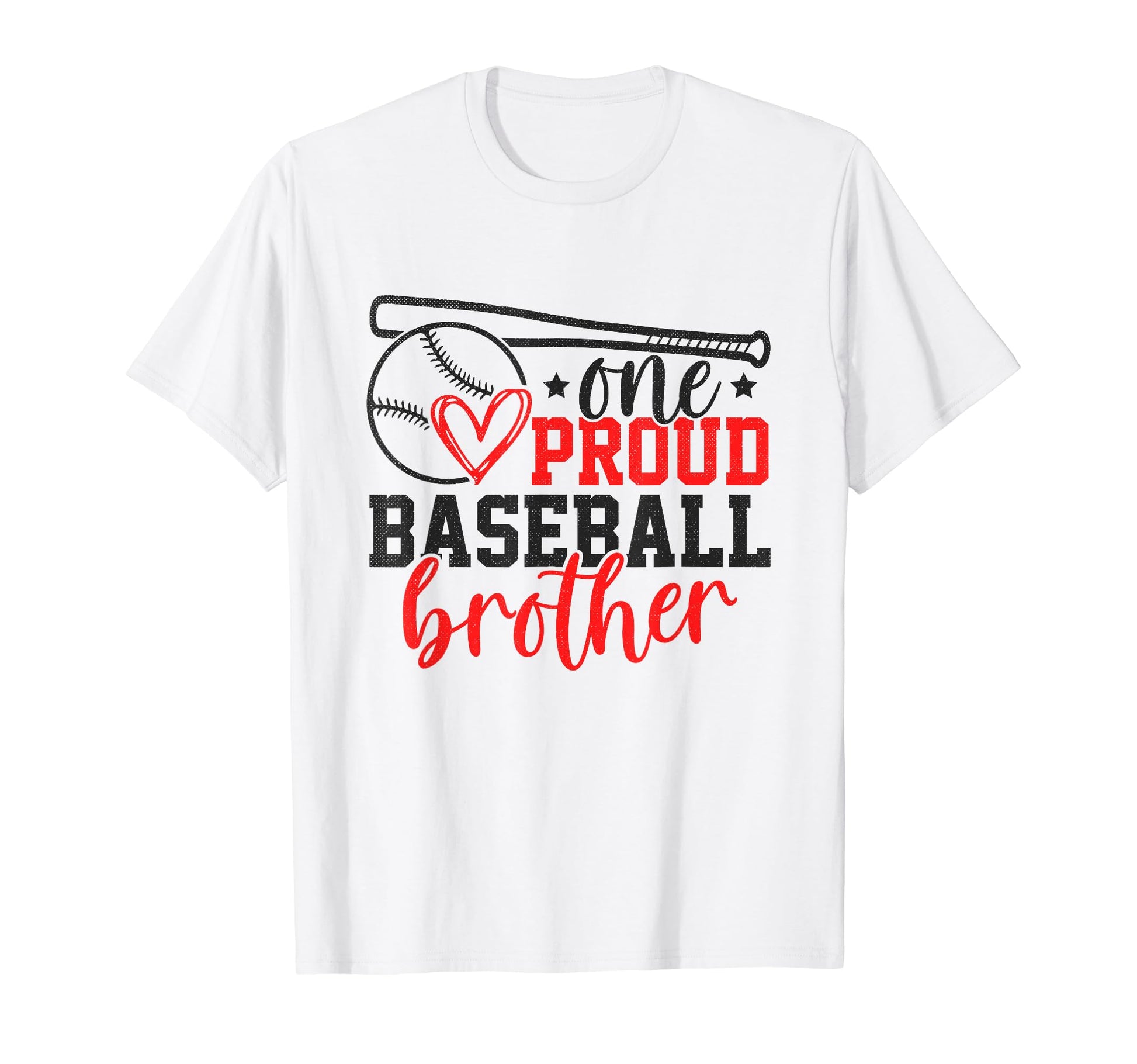 One Proud Baseball Brother Funny T-Shirt - Minimalist Print Men Women - T-Shirt, Sweatshirt, Hoodie
