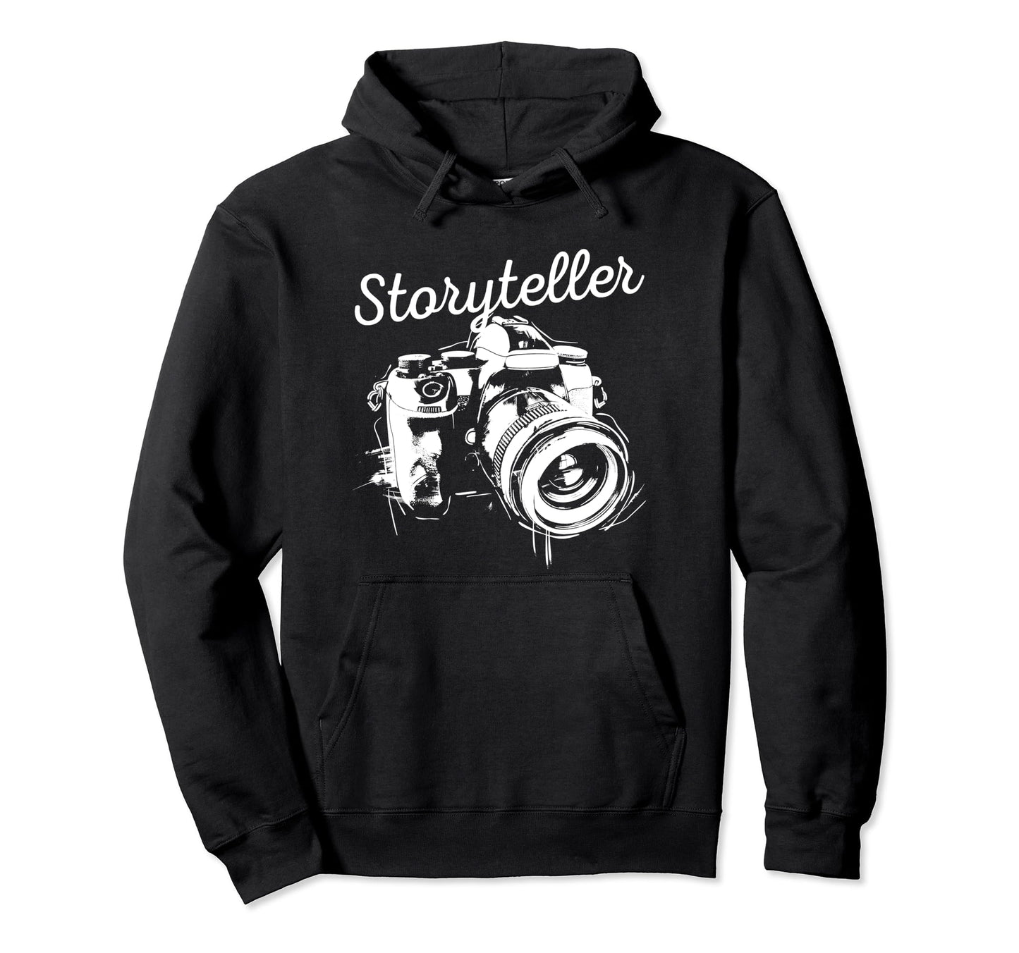 Photographer Storyteller Camera Hoodie - Custom Art Print Men Women - T-Shirt, Sweatshirt, Hoodie