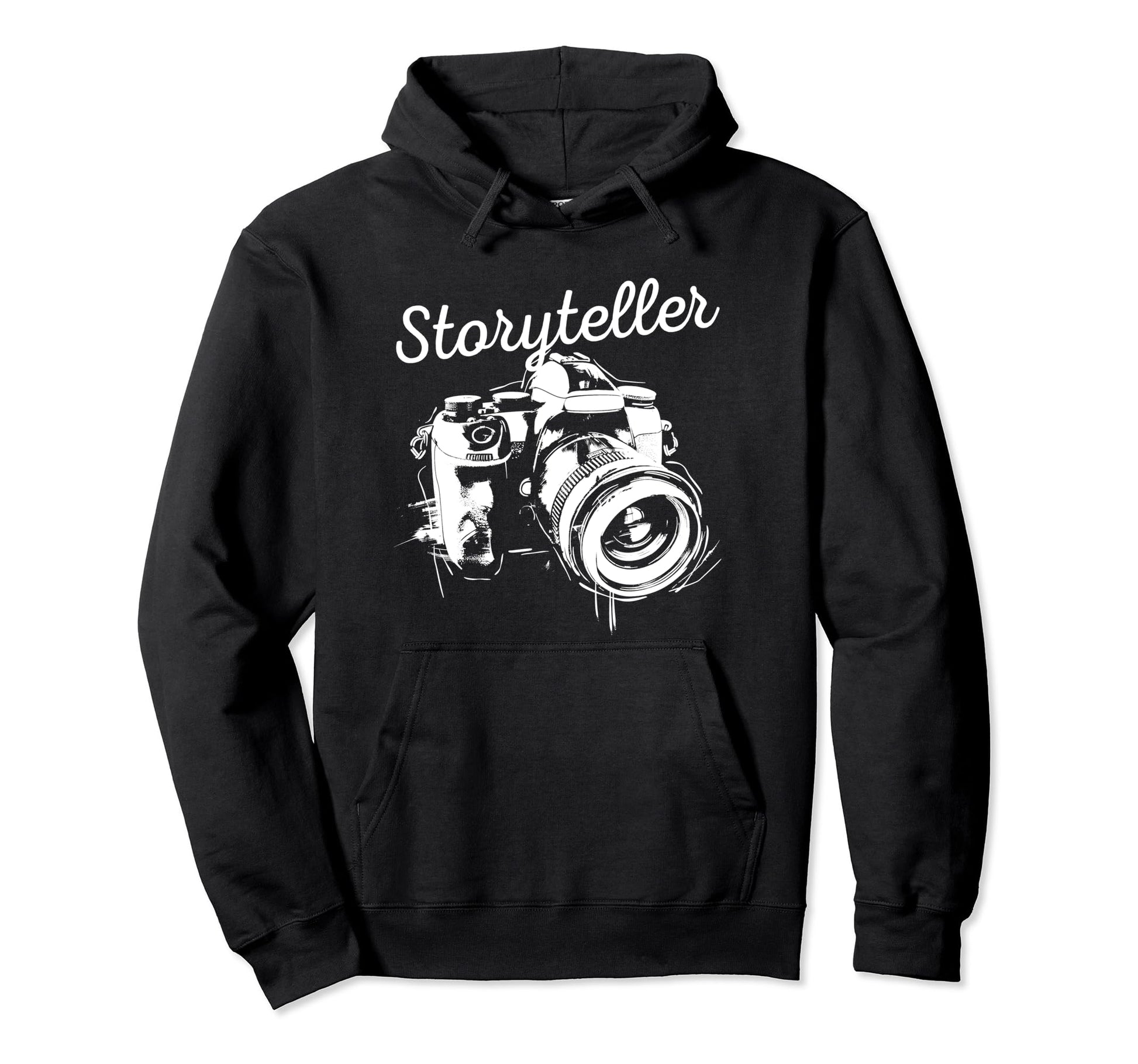 Photographer Storyteller Camera Hoodie - Custom Art Print Men Women - T-Shirt, Sweatshirt, Hoodie