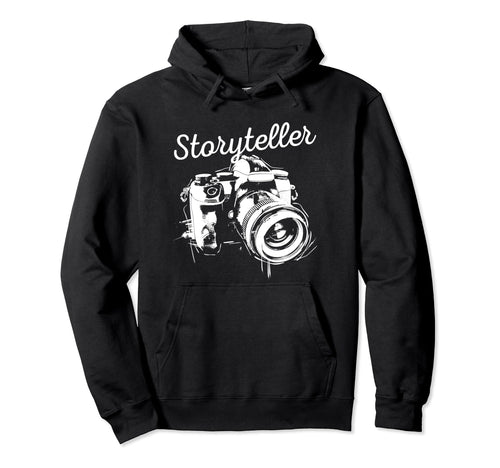 Photographer Storyteller Camera Hoodie - Custom Art Print Men Women - T-Shirt, Sweatshirt, Hoodie