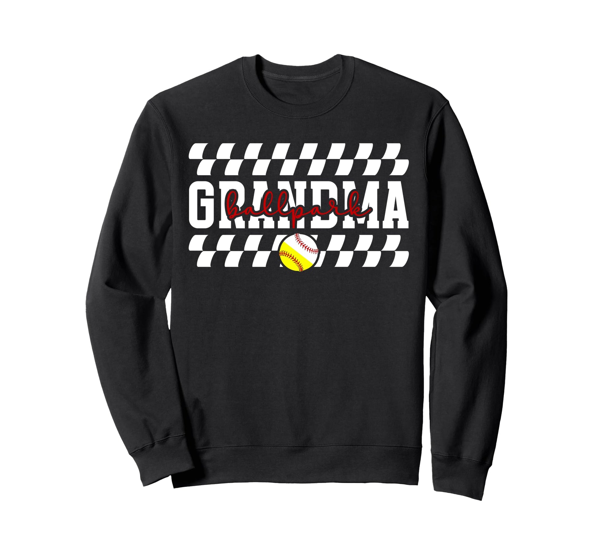 Ballpark Grandma Baseball Sweatshirt - Minimalist Print for Adults - T-Shirt, Sweatshirt, Hoodie