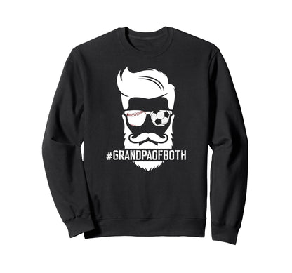 Grandpa Both Baseball Soccer Sweatshirt - Custom Art Print Men Women - T-Shirt, Sweatshirt, Hoodie