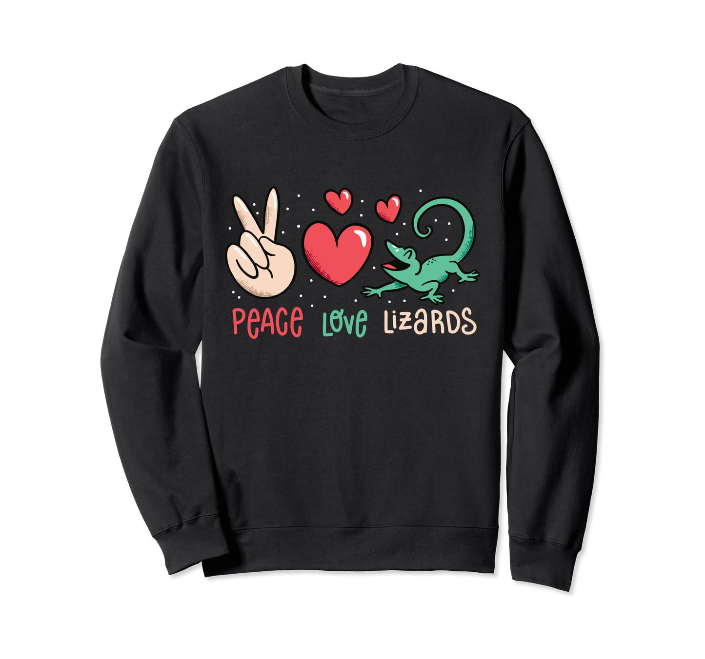 Reptile Animal Funny Peace Sweatshirt - Casual Everyday Wear Men Women - T-Shirt, Sweatshirt, Hoodie
