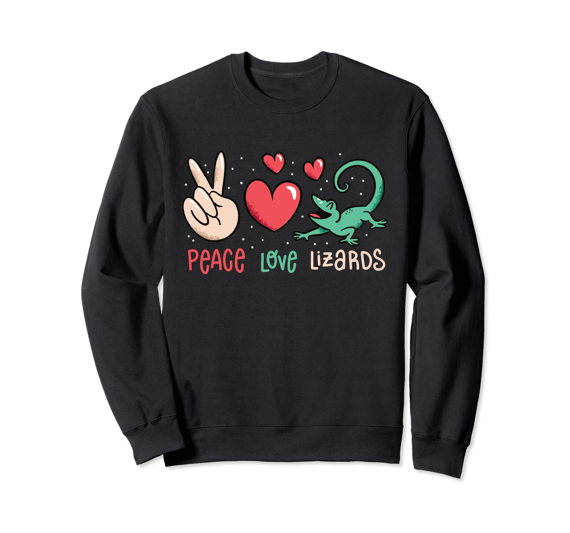 Reptile Animal Funny Peace Sweatshirt - Casual Everyday Wear Men Women - T-Shirt, Sweatshirt, Hoodie