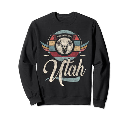 Utah State Animal Elk Head Sweet Sweatshirt - Custom Art Print for Adults - T-Shirt, Sweatshirt, Hoodie