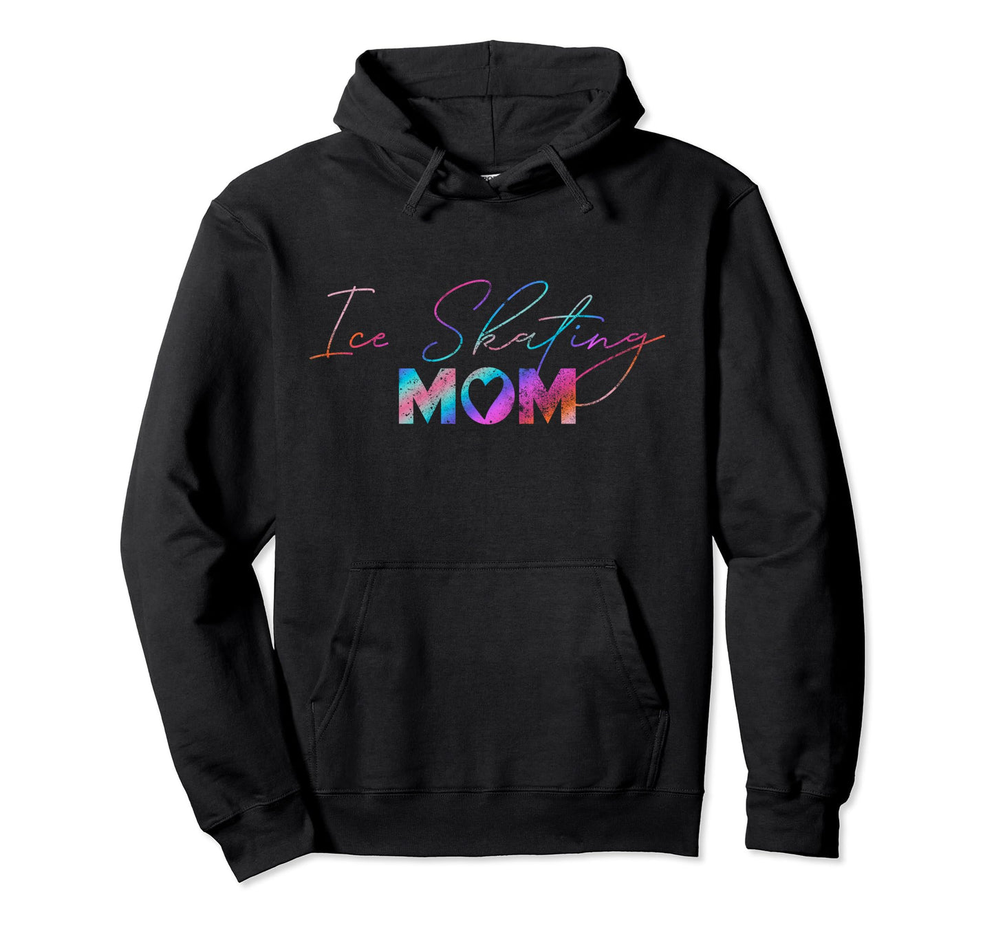 Mothers Day Rainbow Ice Skating Mom Hoodie - Trendy Graphic for Adults - T-Shirt, Sweatshirt, Hoodie