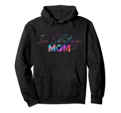 Mothers Day Rainbow Ice Skating Mom Hoodie - Trendy Graphic for Adults - T-Shirt, Sweatshirt, Hoodie
