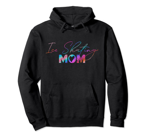Mothers Day Rainbow Ice Skating Mom Hoodie - Trendy Graphic for Adults - T-Shirt, Sweatshirt, Hoodie