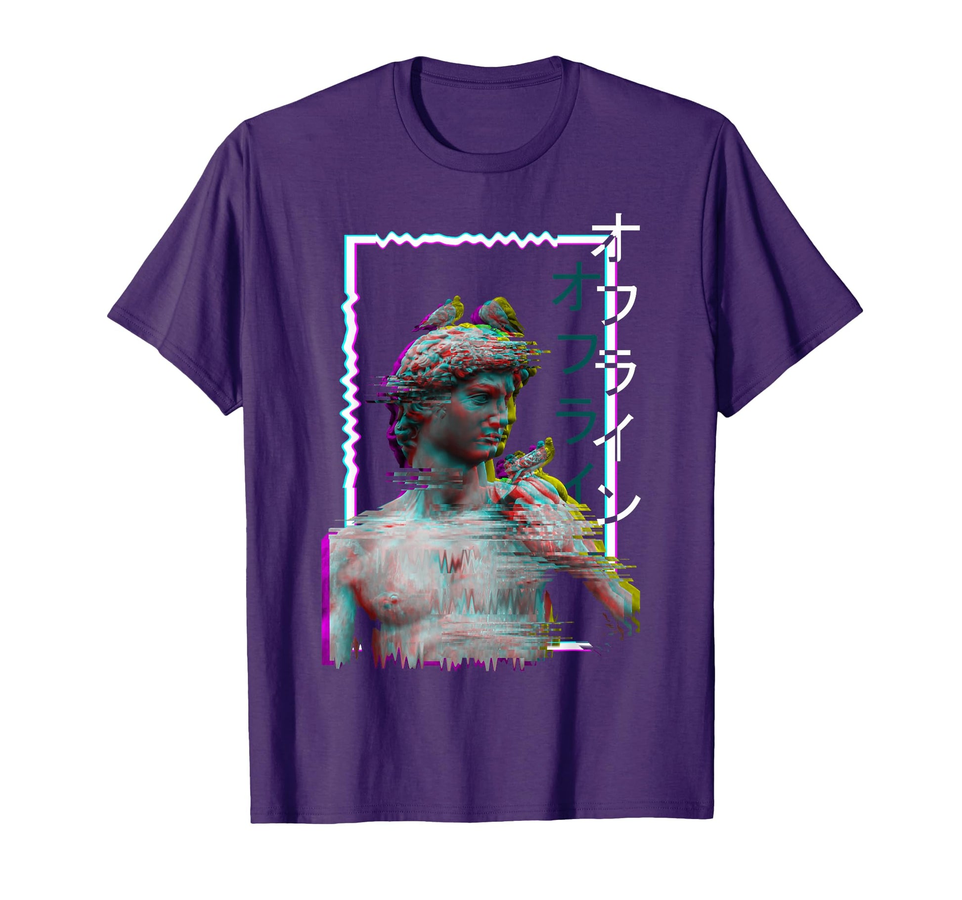 Greek Statue Ancient Vaporwave Aesthetic T-Shirt - Custom Art Print Unisex - T-Shirt, Sweatshirt, Hoodie